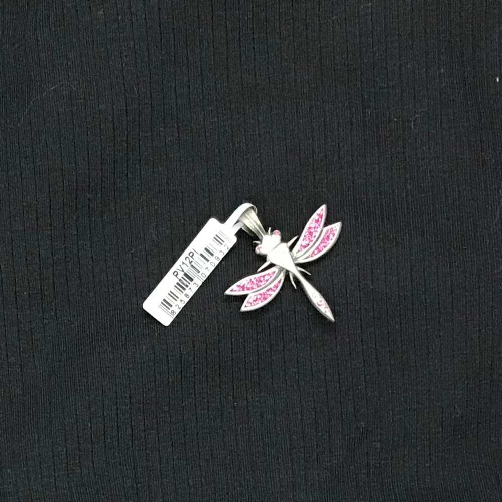 BICO Australia Dragonfly Pendant with Pink Swarovski Crystals